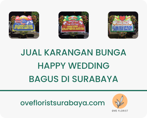 Jual Karangan Bunga Happy Wedding Bagus Surabaya